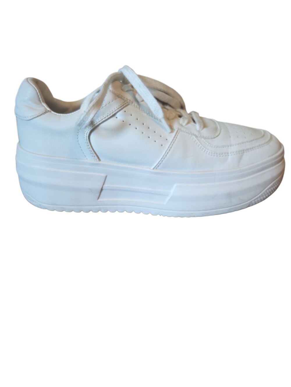 Steve Madden Perrin Women's White Platform Lace-Up Sneakers Size 9